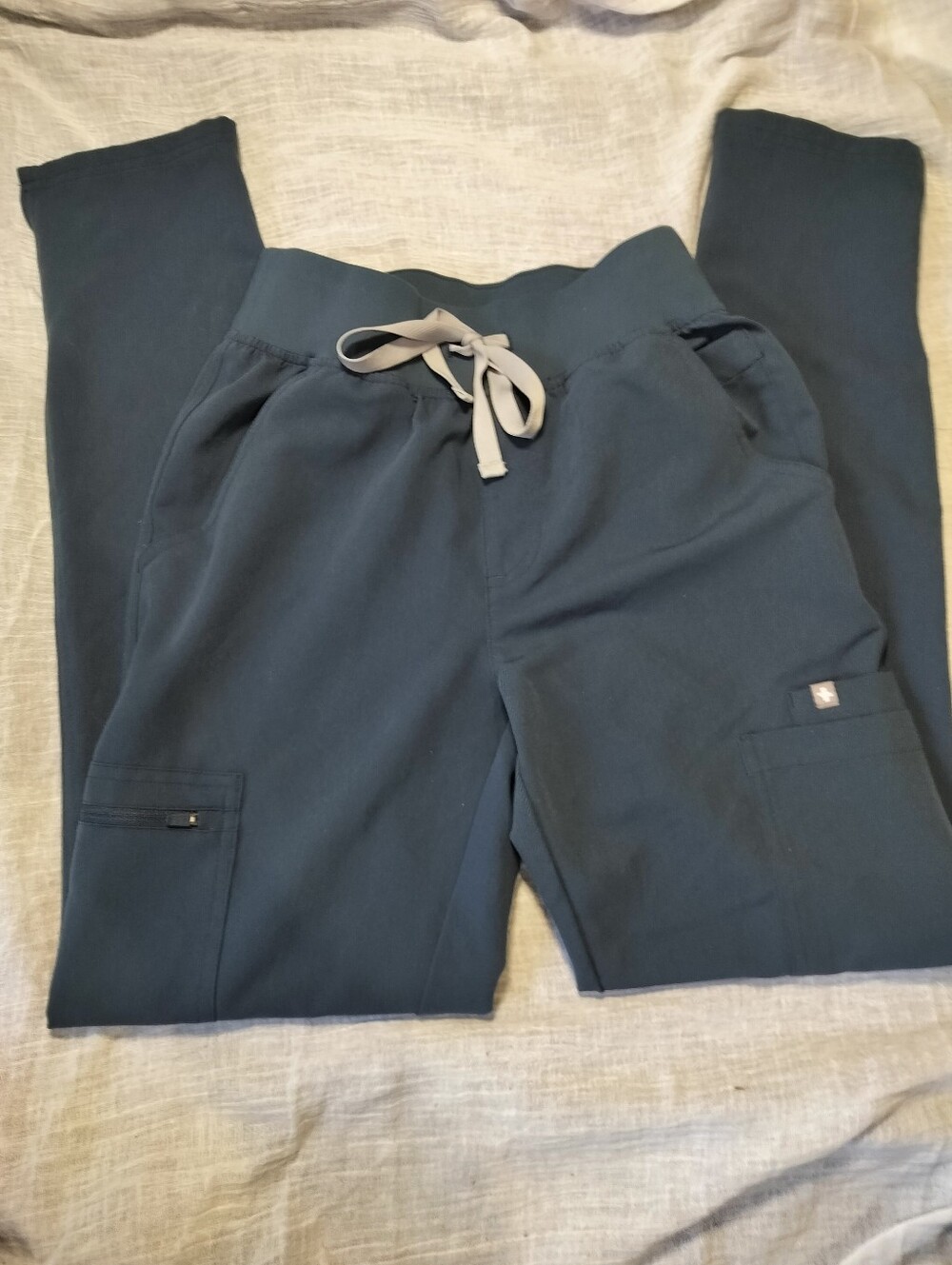 Figs Deep Sea Blue Technical Collection FionX Yola High Rise Scrub Pants XXS